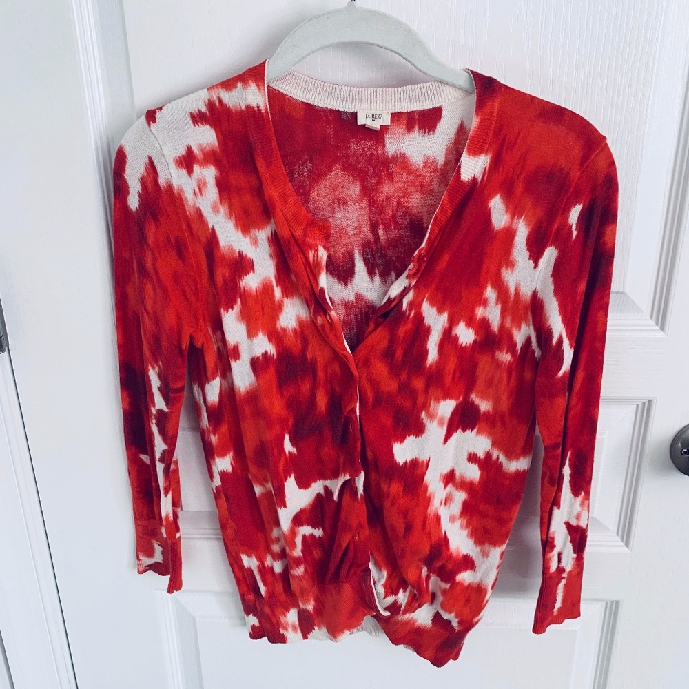 J Crew Factory Classic Cardigan 3/4 sleeve